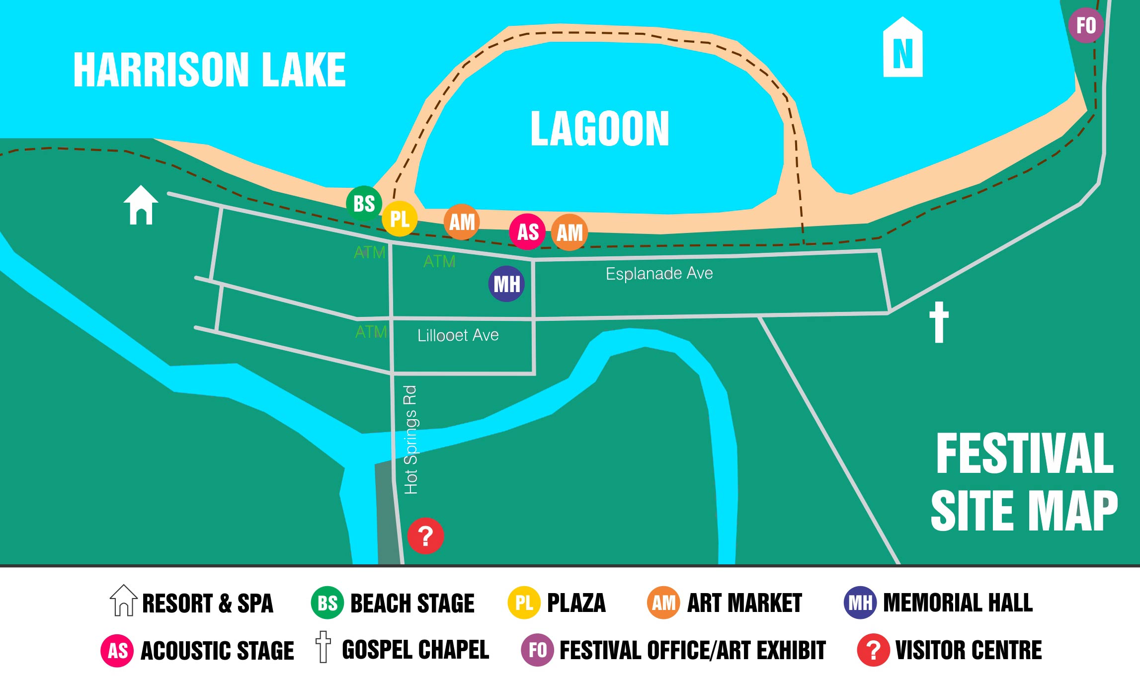 Harrison Hot Spring Music and Art Festival | Site Map